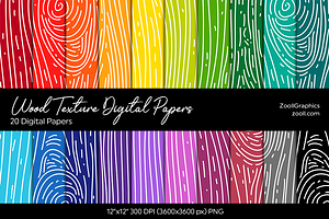 Wood Texture Digital Papers