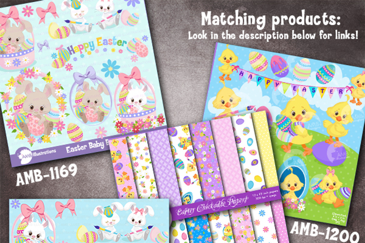 Spring Blue Nests digital papers 590 preview 5