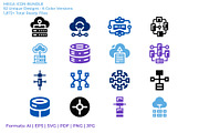 Tech Cloud Data Server Icons Bundle, a Solid Icon by Vectorium Studio (Thumbnail 1 of 24)