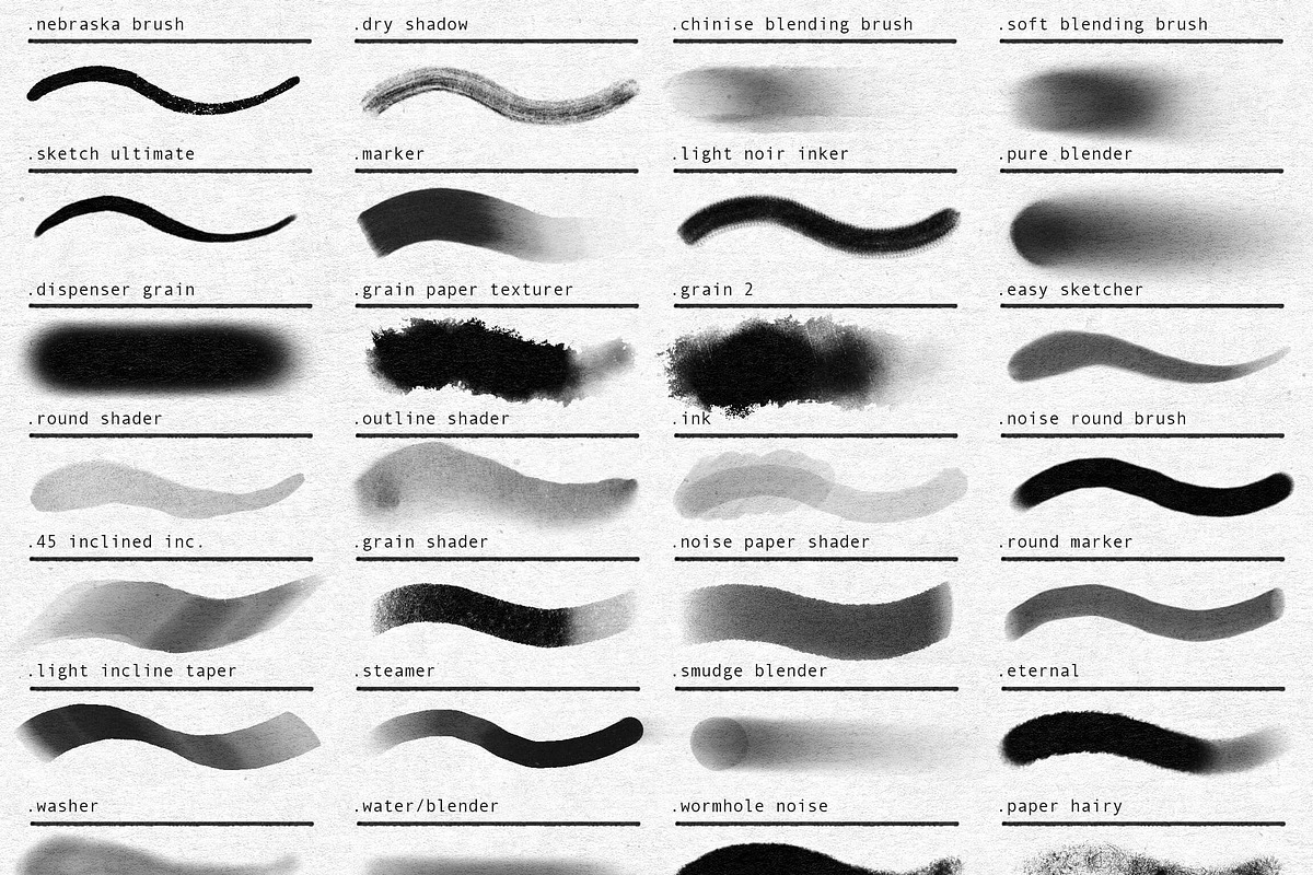Tattoo Brushes For Procreate, a Brush Add-On by BrushArchive (Photo 7 of 10)