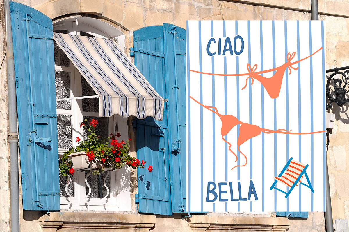 Italian Dolce Vita clipart & posters, an Object Graphic by Tani Kuzminka (Photo 2 of 15)