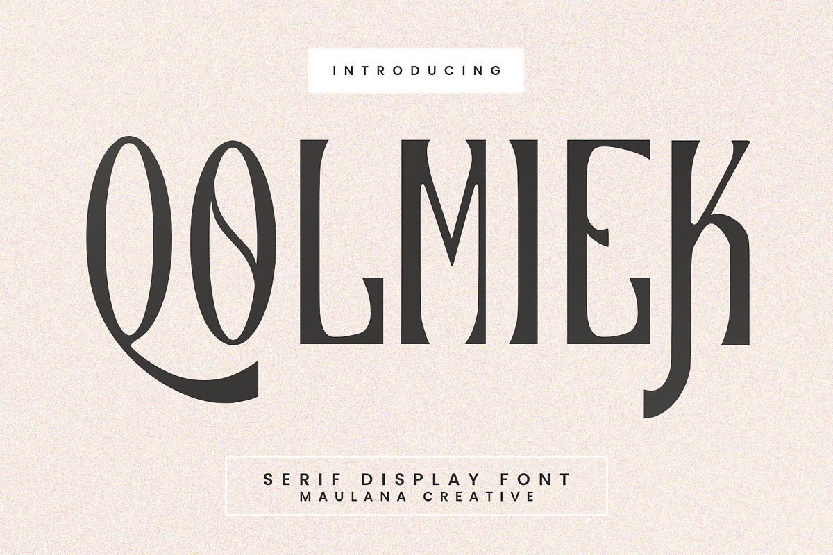 Qolmiek Serif Display Font, a Serif Font by Maulana Creative (Photo 1 of 7)