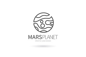 Mars Planet Logo