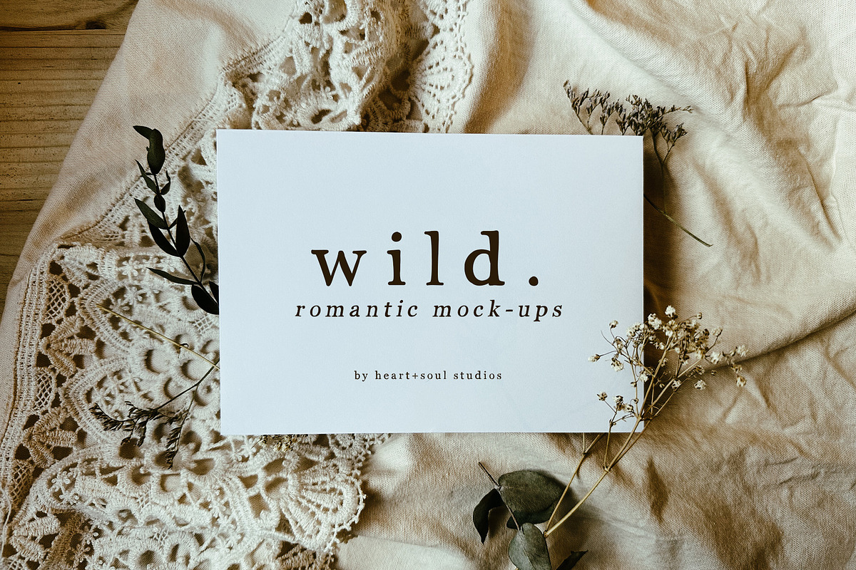 wild | romantic mock-ups, a Mockup by Heart + Soul Studios (Photo 1 of 7)