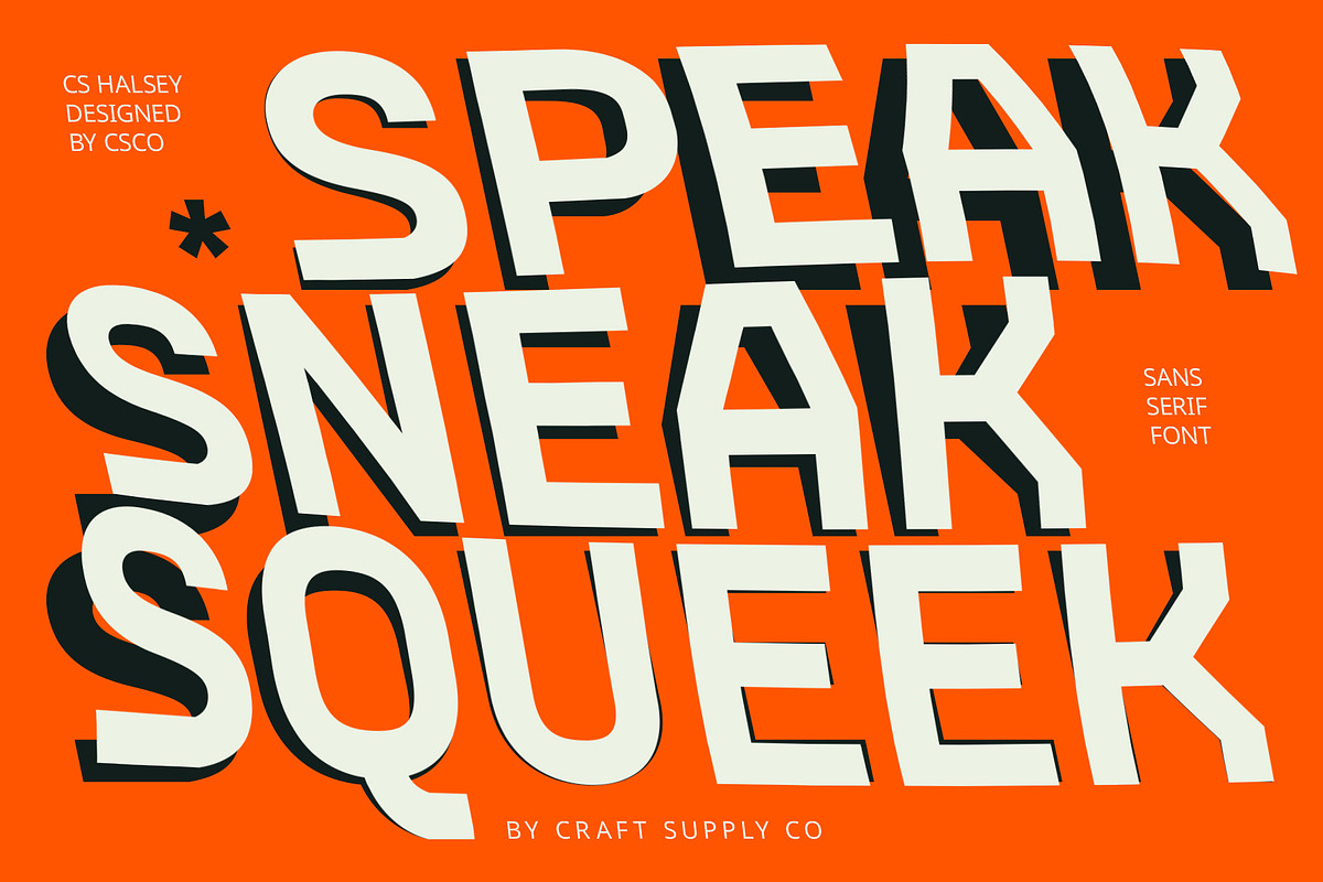 CS Halsey – Sans Serif Typeface, a Sans Serif Font by Craft Supply Co. (Photo 3 of 8)