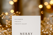 Gold Christmas Invitation Mockup 5x7, an Advertising Mockup by Serenefeeling (Thumbnail 3 of 7)