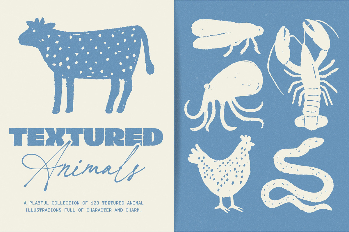 Textured Animals: 123 Elements, an Animal Illustration by Veyla (Photo 1 of 14)
