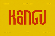 Kangu - Condensed Sans Serif, a Sans Serif Font by Pandeka Studio (Thumbnail 1 of 10)
