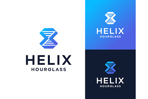Helix Hourglass Abstract Logo, a Branding & Logo Template by ika trisiana