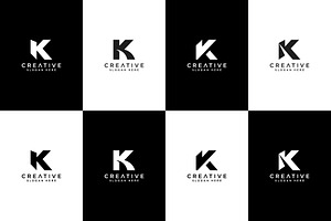 set of initials letter K, a Branding & Logo Template by quadrazo
