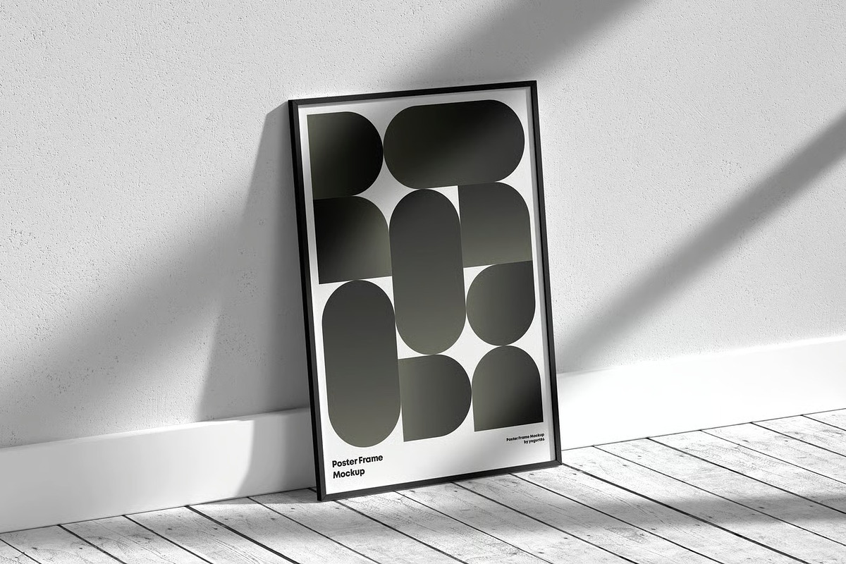 Poster Frame Mock-up, an Advertising Mockup by zippypixelstudio (Photo 8 of 16)