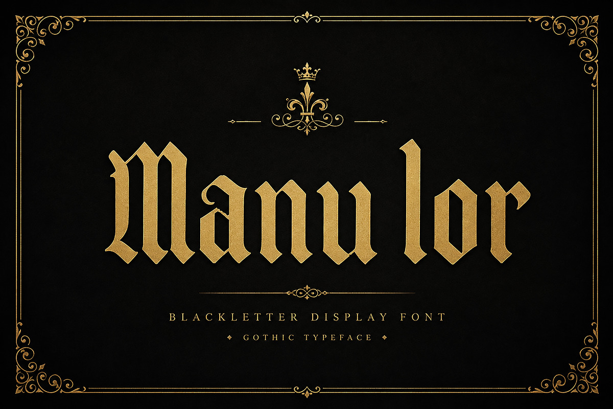 Manulor, a Blackletter Font by Wow Magic (Photo 3 of 5)