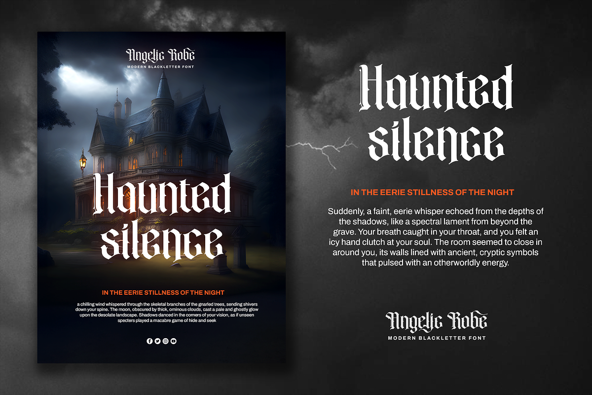 Angelic Robe - Blackletter Font, a Blackletter Font by Pixesia Studio (Photo 8 of 11)
