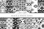 Black and White Aztec Digital Paper, a Pattern Graphic by Avenie Digital (Thumbnail 1 of 4)