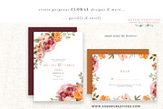 Orange Pink Fall Watercolor Flowers, an Illustration by Essem Creatives (Thumbnail 5 of 12)