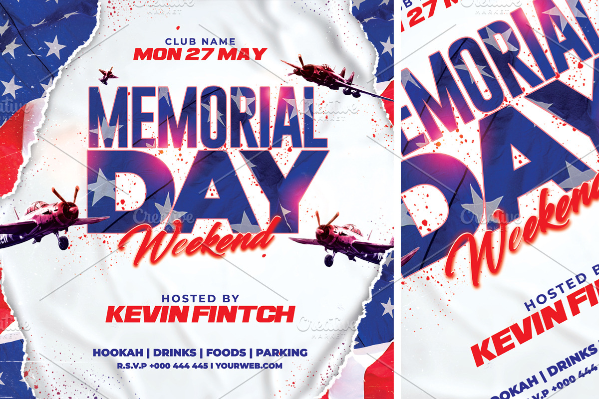 Memorial Day Weekend Flyer, a Flyer Template by StarPixles11