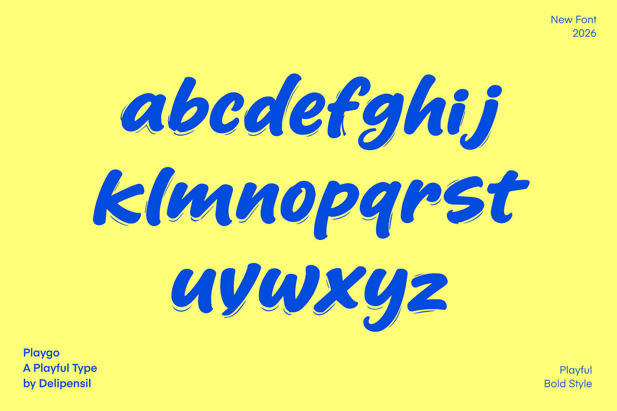 Playgo - Bold Playful Display Font, a Handwritten Font by delipensil (Photo 6 of 8)