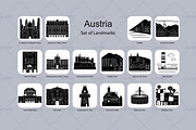 Austria landmark icons (16x), an Icon by Artefy's Graphic Bar (Thumbnail 2 of 2)