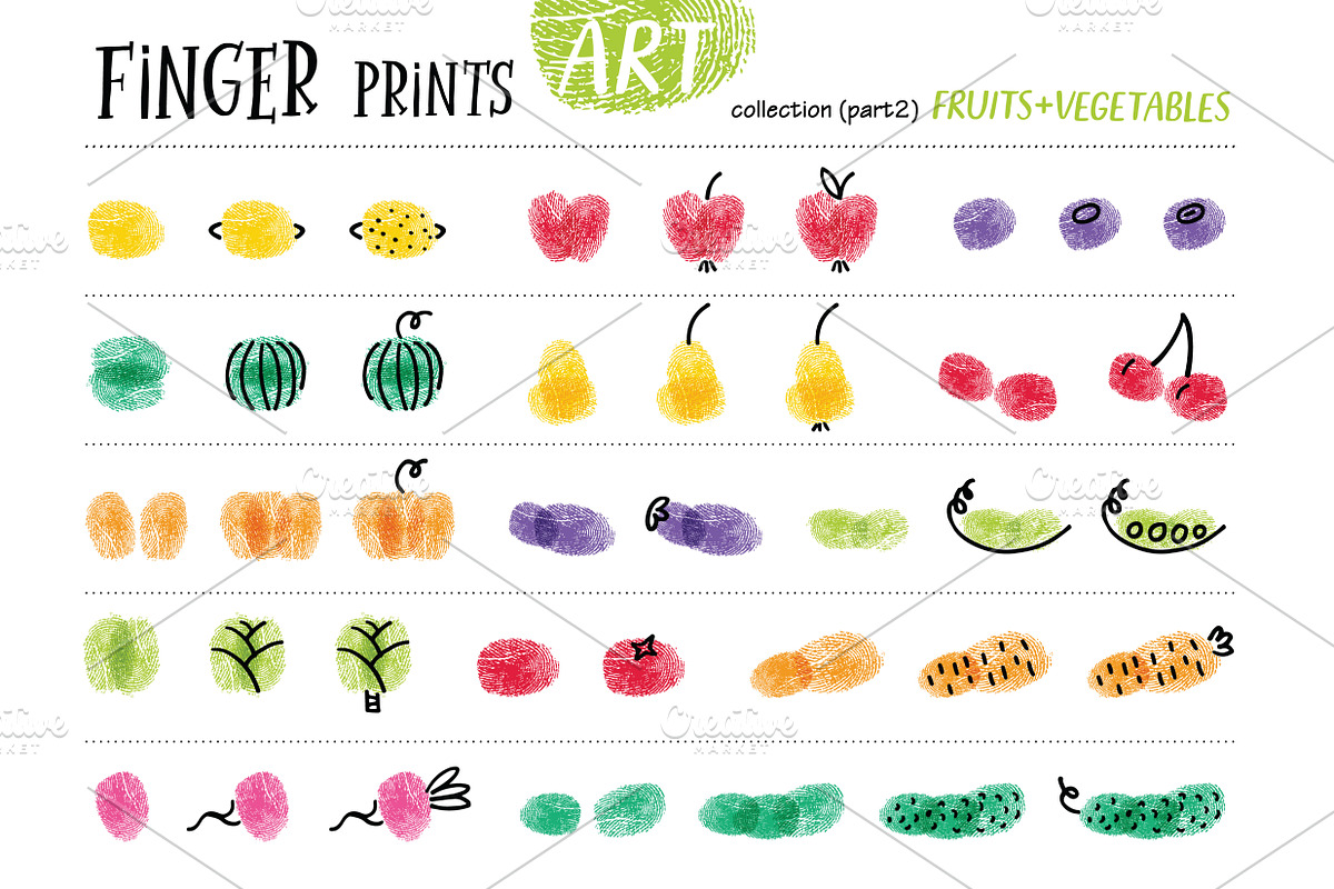 Finger prints ART (part 2), an Animal Illustration by Alena Razumova (Photo 8 of 14)