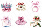 Coquette Christmas Clipart, an Illustration by DreamPrint404 (Thumbnail 2 of 6)