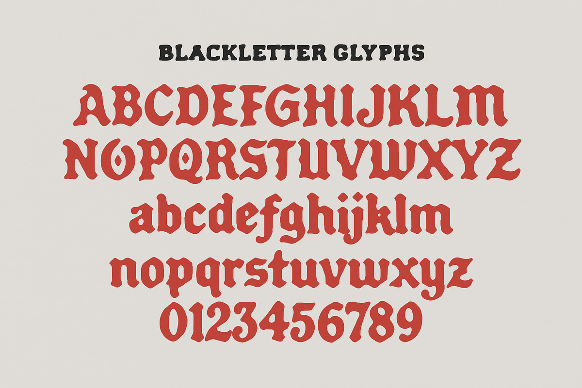 Forge Garage - Motorcycle Font Duo, a Blackletter Font by Edignwn Type (Photo 12 of 12)