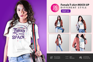 Female t-shirt Mockup-V-2-007
