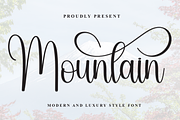 Mountain | Script Font, a Handwritten Font by Scratchones (Thumbnail 1 of 8)