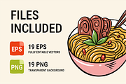 Ramen & Noodle Doodles Clipart, a Food Illustration by Oktyabr (Thumbnail 5 of 5)