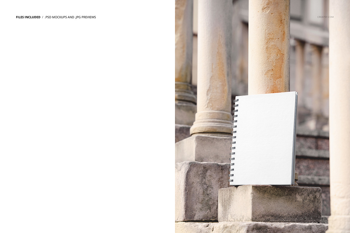 Spiral Notebook Ancient Steps Mockup, a Merchandise Mockup by creatsy5 (Photo 2 of 4)