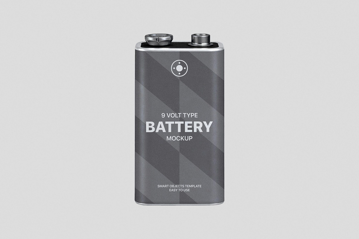 9 Volt Battery Mockup, a Product Mockup by Design Squad (Photo 1 of 3)