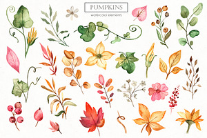 Pumpkins Watercolor Collection