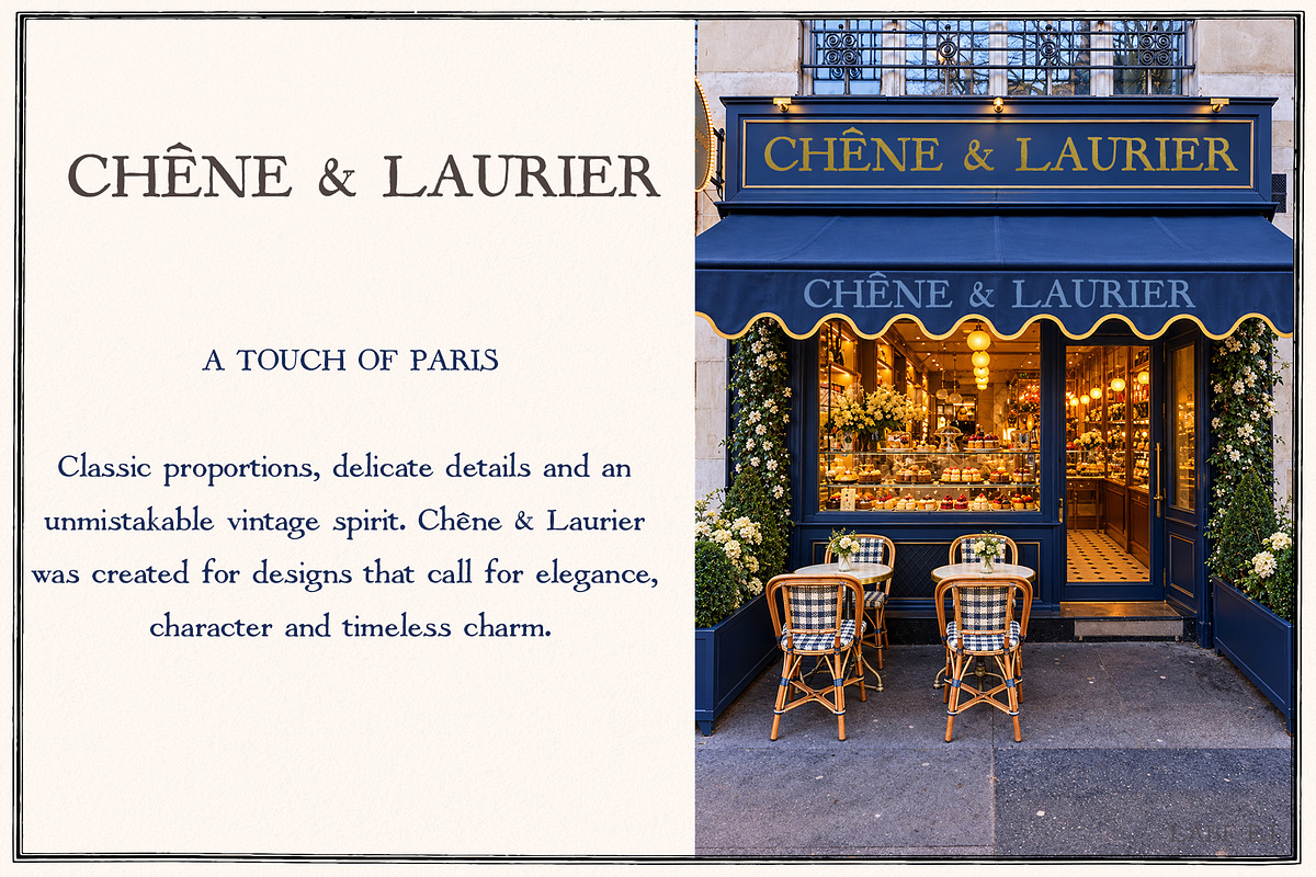 Chene & Laurier Elegant Serif Font, a Serif Font by LABFcreations (Photo 2 of 10)
