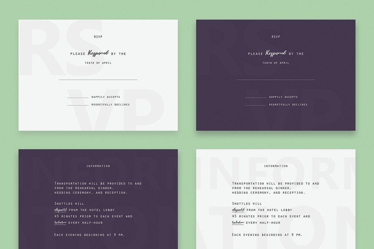 Wedding Invitation Suite (Purple), a Templates & Theme by The Path (Photo 4 of 5)