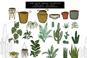 Home Plants Clipart Collection, a Graphic by Hand drawn Boutique (Thumbnail 2 of 10)