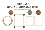 Ornate Gold Frames Clipart Bundle, an Object Graphic by 3PointsCreative (Thumbnail 1 of 9)