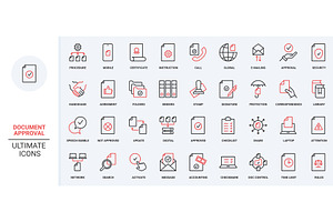 Document approval message email icon, an Object Illustration by Lemberg Vector