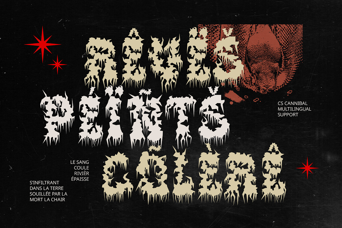 CS Cannibal – Black Metal Font, a Blackletter Font by Craft Supply Co. (Photo 3 of 8)