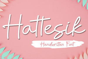 Hattesik Script Monoline Font