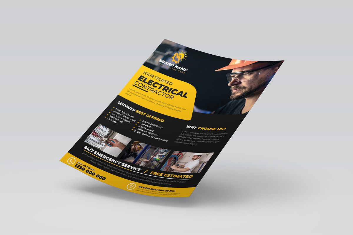 Electrical Service Flyer, a Flyer Template by Designscozy