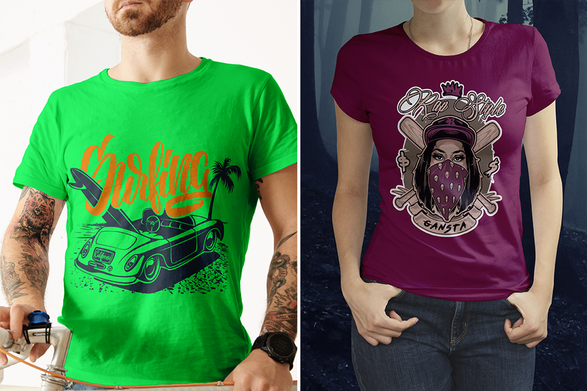 T-Shirt Mock-Up  Street Edition, a Shirt Mockup by Mock-up Store (Photo 7 of 9)