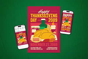 Thanksgiving Day Event Flyer Set, a Flyer Template by The Good Store