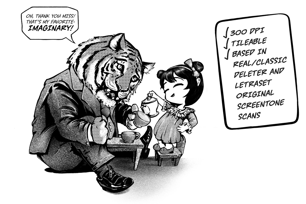 Manga Screentone Procreate Brushes, a Brush Add-On by Unknown Art Guy Brushes (Photo 3 of 5)