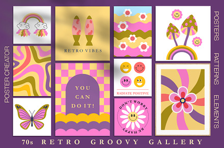 70s Retro Groovy gallery, posters, an Object Graphic by Sofico