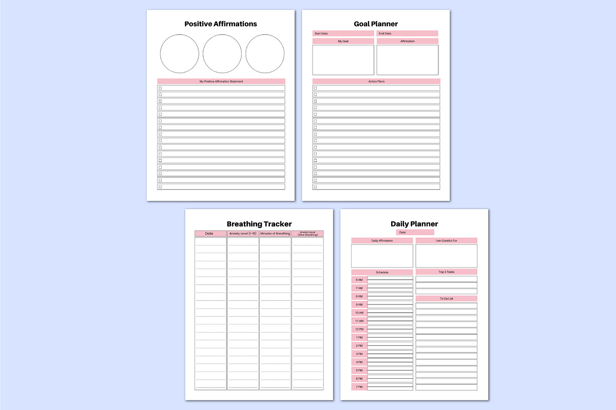 Self-Therapy Wellness Workbook., a Stationery Template by Shumaya (Photo 4 of 4)