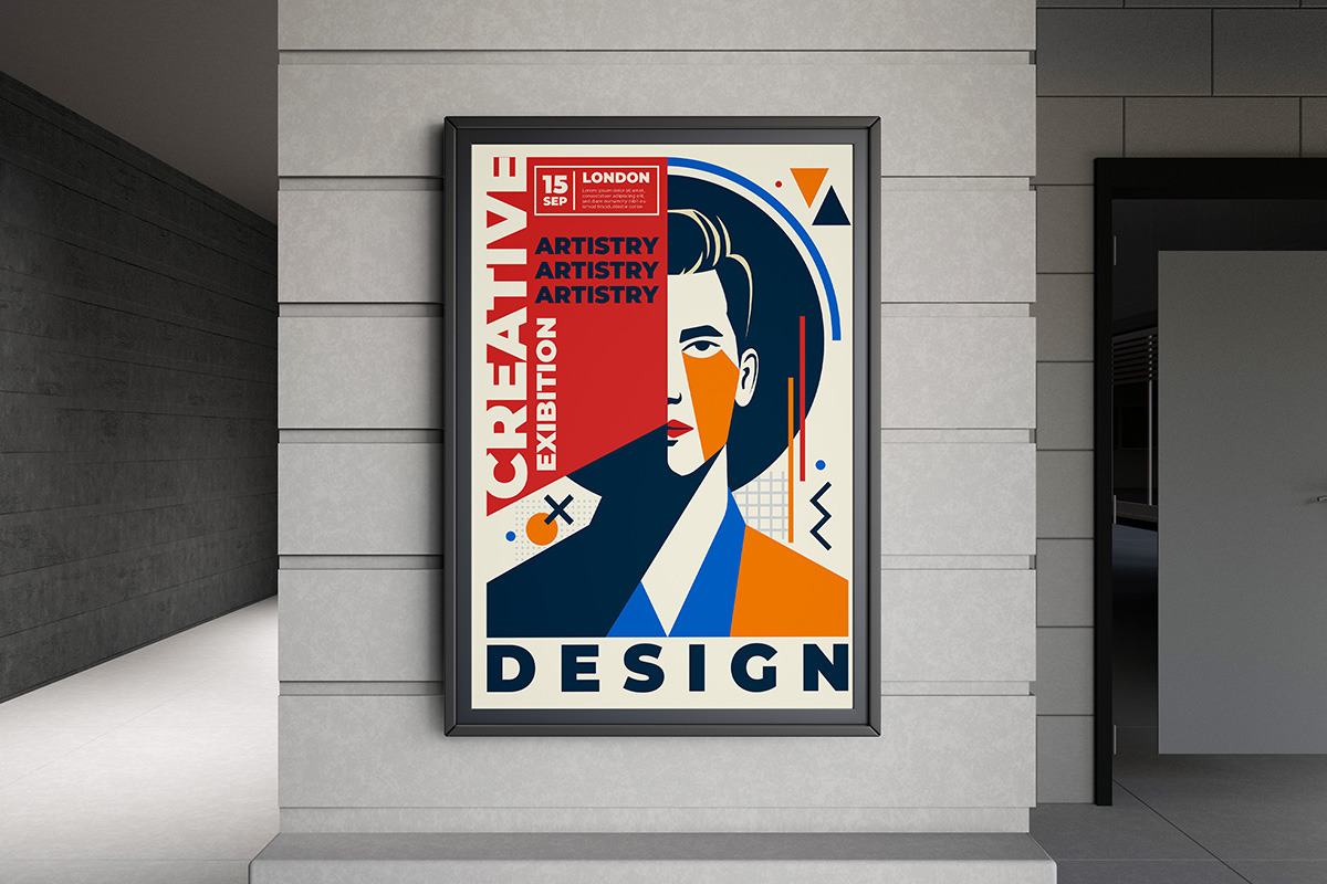 Retro Pop Art Abstract Posters Set, a Wallpaper Graphic by Creative Graphics (Photo 3 of 4)