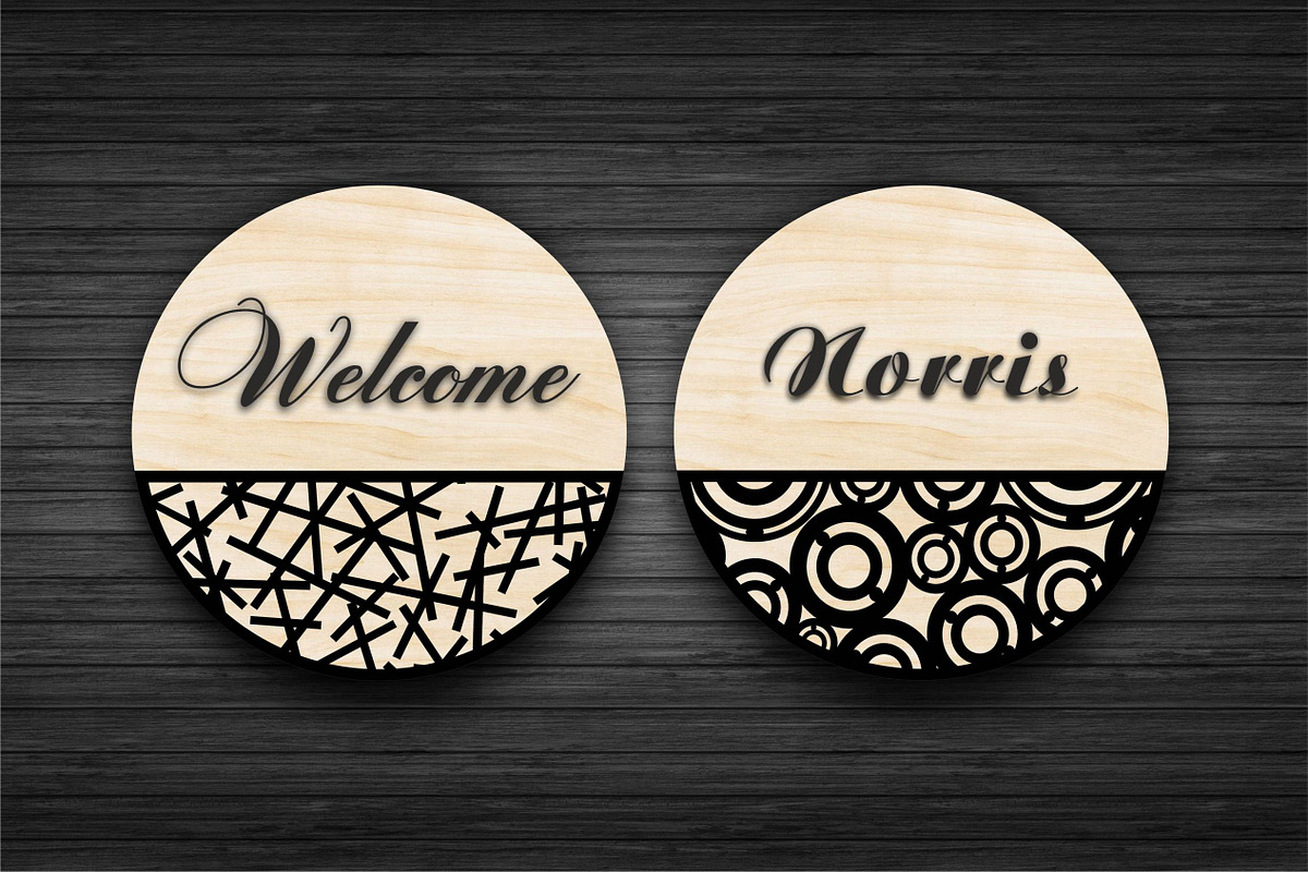 20 Svg round welcome and family sign, a Graphic by CncCutModel (Photo 3 of 4)