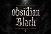 Obsidian Black – Blackletter, a Blackletter Font by Wow Magic (Thumbnail 1 of 4)