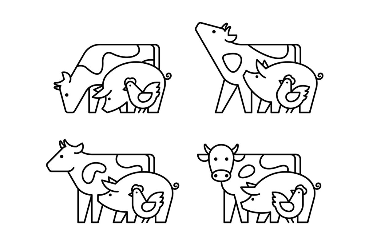 Farm animals logo, a Graphic by NataliiaVolyk (Photo 2 of 6)