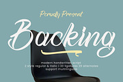 Backing, a Handwritten Font by operatype.co (Thumbnail 1 of 15)
