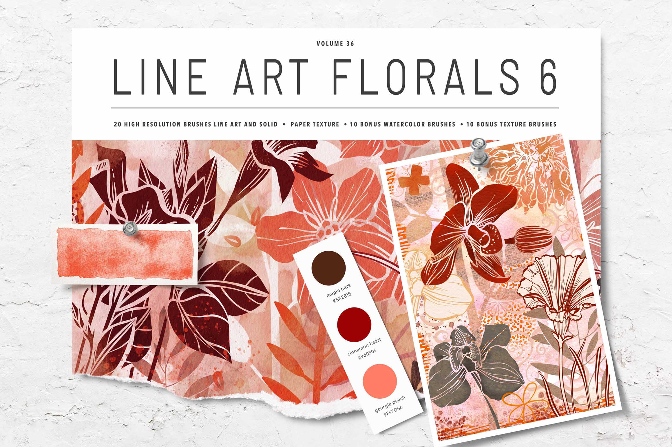 Procreate Floral Brushes by DeloresArt